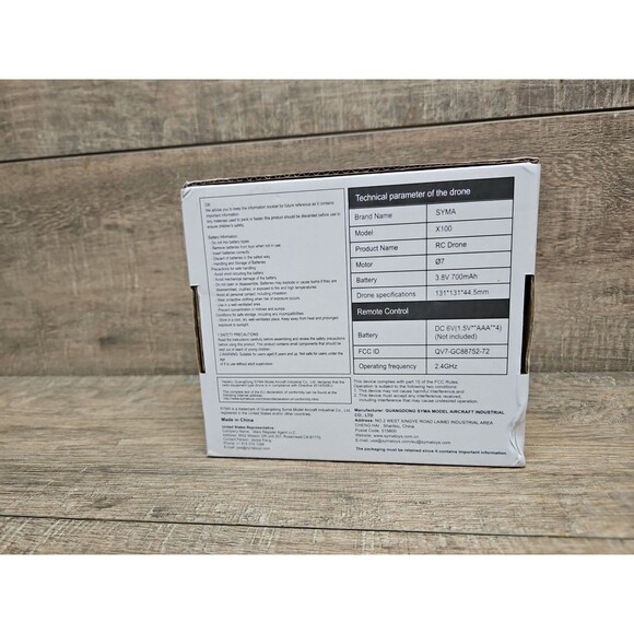 Syma X100 4 Channel Pressure Fixed Position Hovering Drone - New, Open Box - Picture 3 of 8